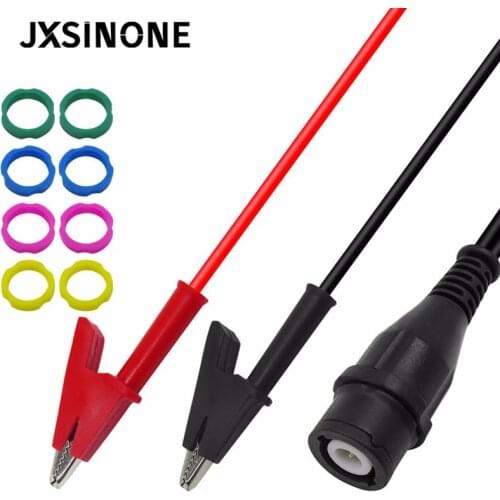 Cleqee P1205 BNC male plug to Alligator Clips Coaxial Cable Oscilloscope Test Lead 120CM