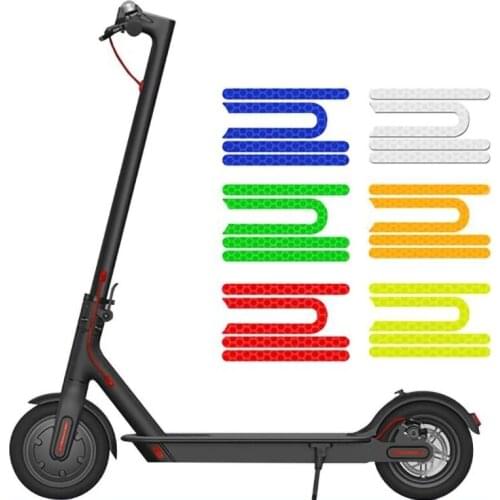Front and Rear Wheel Plastic Decorative Reflective Tape for Xiaomi M365 and Pro Electric Scooters/ Riding Protective Sticker Bar