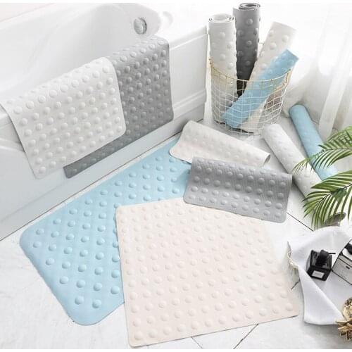 Anti Slip Rubber Bathroom Mat with Foot Massage Suction Cup Toilet Kitchen Shower Bathtub Folding Bath Mats Creative Home Carpet