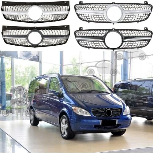 Car Front Racing Facelift Center Grille Bumper Grill For Mercedes-Benz Viano 2006-2014