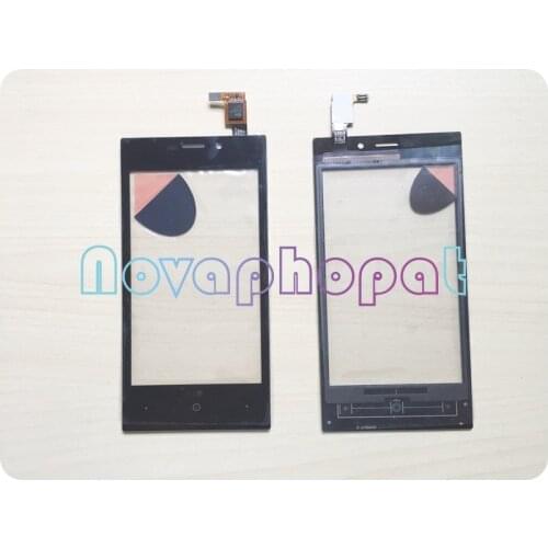 Novaphopat Black Sensor For Highscreen Zera F rev:S Touch Screen Digitizer Glass Sensor Screen Replacement + tracking