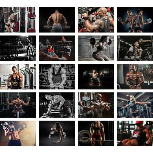 20style Choose Gym Workout Fitness Bodybuilding Motivation PICTURE Art Film Print Silk Poster for Your Home Wall Decor 24x36inch