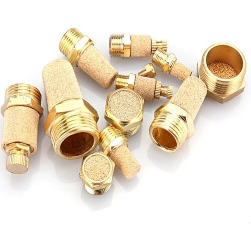 Pneumatic Brass Exhaust Muffler BSL M5 1/8" 1/4" 3/8" 1/2" Silencers Fitting Noise Filter Reducer Connector Copper