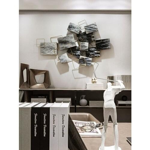 Nordic Wrought Iron Wall Sticker Crafts Club Lobby Hotel Wall Hanging Decoration Home Livingroom Background Wall Mural Ornaments