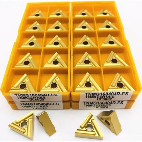 10PCS lathe tool TNMG160404R UE6020 US735 high quality outer round carbide insert TNMG160404 R metal lathe parts lathe tool TNMG