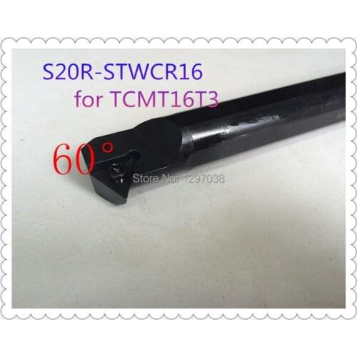 CNC lathe inner hole turning tool rod 60 Degree S20R STWCR16 Shank Diameter 20mm Length 200mm Internal turning tool