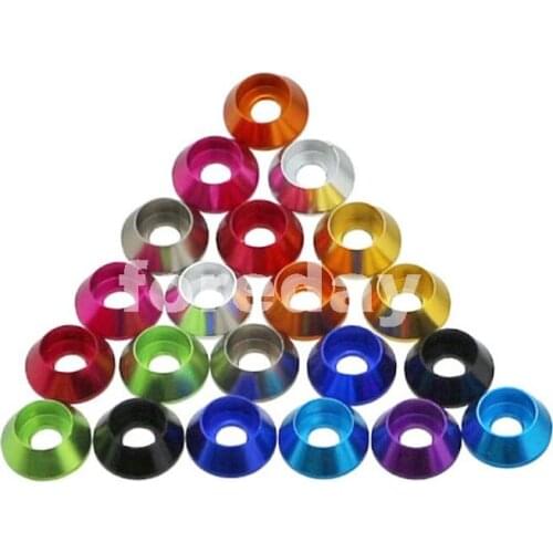 100PCS NEW M2 M2.5 M3 M4 Aluminum Socket Hex Cup Head Washer Screw Bolt Washer gasket Multi-Color 2MM-4MM 1LOT=100PCS *BT686-729