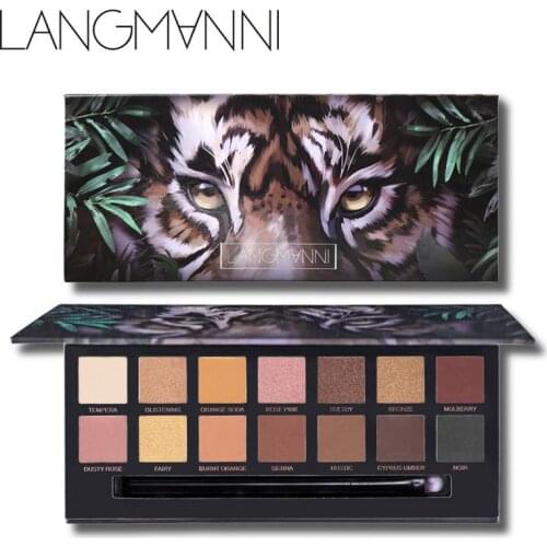 14 Color Tiger Eyeshadow Pallete Matte Pearlescent Multicolor Smoky Long Lasting Natural Makeup Ins Super Fire Eye Shadow TSLM1