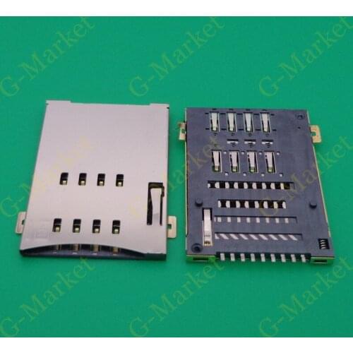 2pcs 9pin new SIM Card Reader connector Holder Socket For huawei s7 S7-932u S7-601u S10-201L S7-611 721U S10-231u