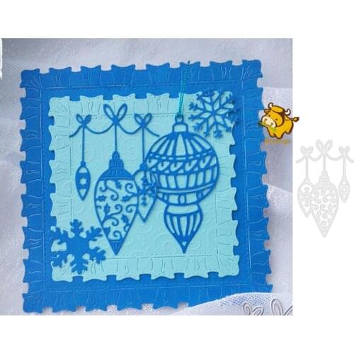 3Pcs Christmas Bulb Metal Cutting Die Stencil Template for Scrapbooking Paper Album Card Gift Decor Knife Punch Mold Die Cut New