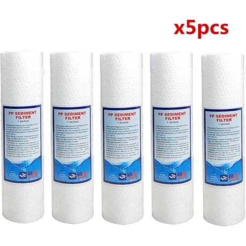 5Pcs/lot Replacement Water Sediment Filters (1 Micron) 2.5" x 10" Cartridges