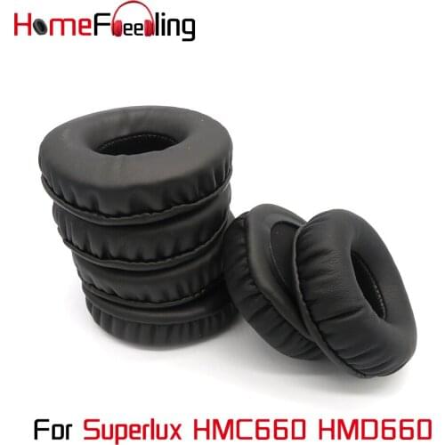 Homefeeling Ear Pads For Superlux HMC660 HMD660 Earpads Round Universal Leahter Repalcement Parts Ear Cushions