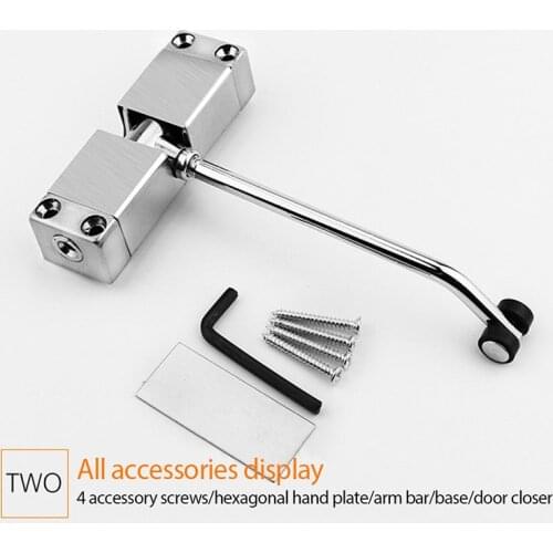 Stainless Steel Automatic Mounted Spring Door Closer Adjustable Surface Tools For Close The Door Home Improvement Door Hardware