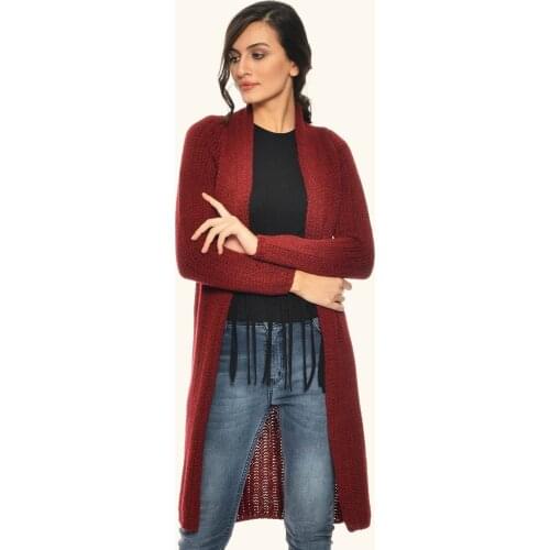 Mealy Basic Knitwear Cardigan-Burgundy