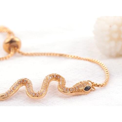 Snake Bracelet Women Bracelet New Fashion Animal Style Luxury Bracelet Snake Bracelet Golden Plated Full Cz Bangle Jewelry Gifts
