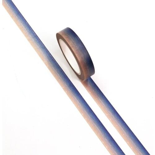 NEW 10pcs/Lot Decorative Kawaii Blue Beach At Night Stars Washi Tapes DIY Bullet Journal Adhesive Masking Tape Papeleria