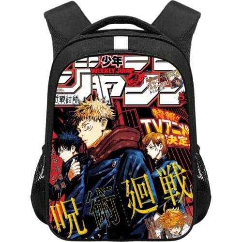 Jujutsu Kaisen School Bags For Boys Girls 16inch Softwar Children Primary Schoolbag Burden Alleviation Kids Mochila Escolar