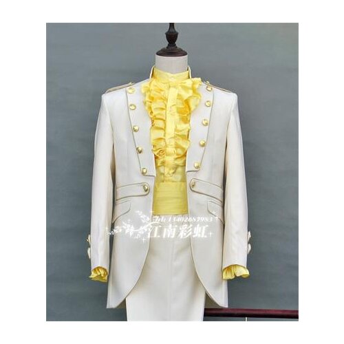 European male court European court equipment costumes stage performance dress jazz mens jacket + trousers + shirt + girdle do23