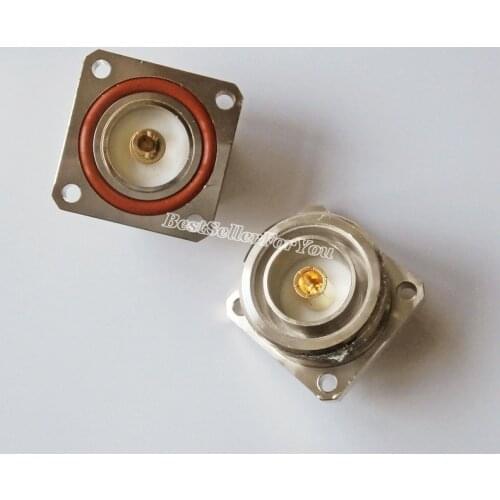 1Pcs 7/16 DIN L29 Female Jack Center 4 Holes Flange Deck Solder Cup RF Coax Connector