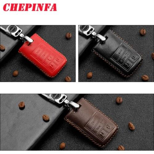 Leather Car Key Case Cover For Cadillac ESV Escalade CTS XTS SRX ATS 2015 2016 2017 2018 CT5 XT5 XT6 Accessories