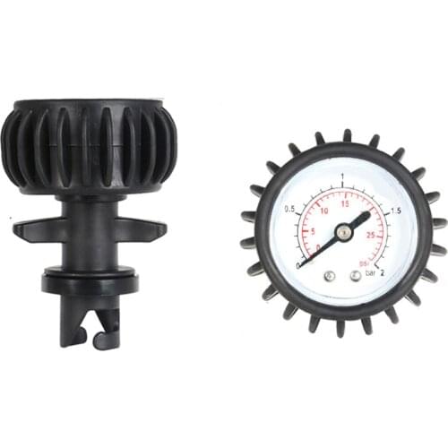 1Pc Black for Inflatable Boats Air Pressure Gauge Air Thermometer Kayak Test Air Valve Connector SUP Stand Up Paddle Board Canoe