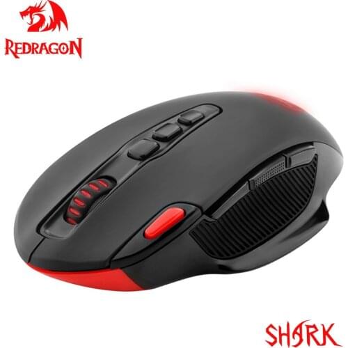 Redragon SHARK Wireless 2.4G USB Gaming Mouse 5000 DPI 10 buttons Programmable Optics Mice For Computer Gamer PC M688