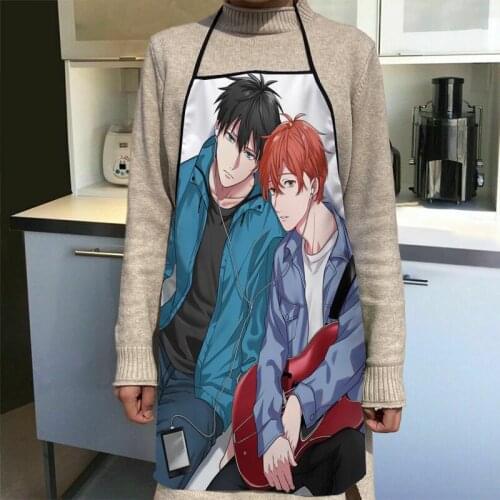 New Arrival Given Anime Apron Kitchen Aprons For Women Oxford Fabric Cleaning Pinafore Home Cooking Accessories Apron