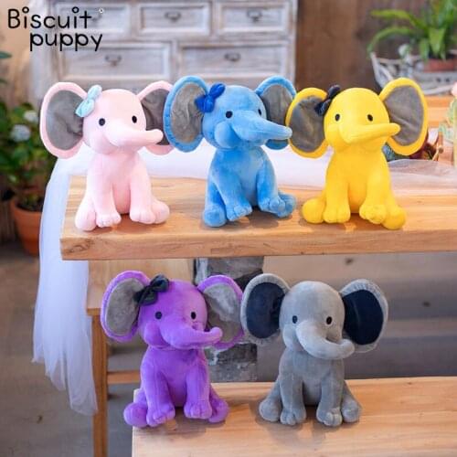 New Color Cute Elephant Plush Toy Baby Elephant Comfort Doll Huggable Appease Pillow Soft Plush Animal Dolls for Kids Baby