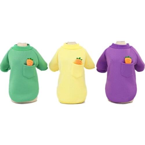 New Carrot pets Sweater With Pocket in Autumn Winter Cute Dogs Clothing Small Medium Dog cat Pet Teddy Clothes