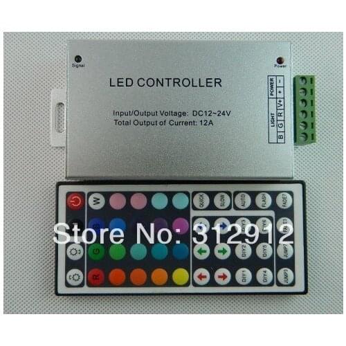 RF 44Key led rgb controller,max 4A*3 channel output with DC12-24V input