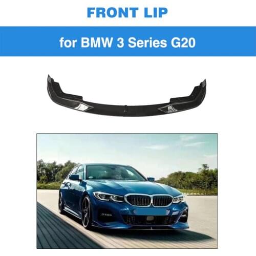 Front Bumper Lip Splitters For BMW 3 Series G20 G28 M SPORT 2019 2020 Front Bumper Lip ABS Glossy Black Carbon Look