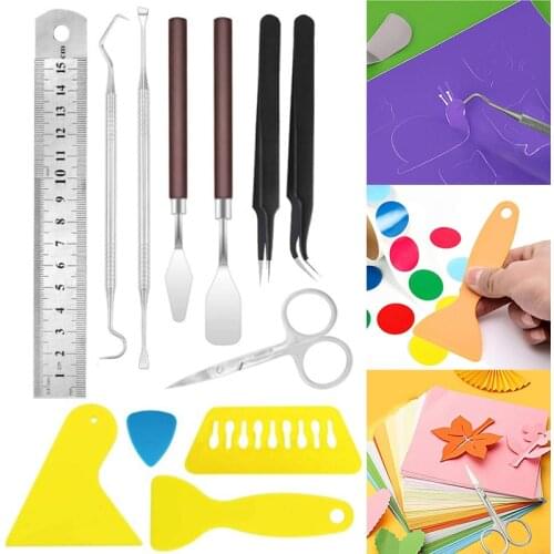 Craft Vinyl Weeding Tools Set Hook Weeder Triangle Disc Plastic Scraper Spatula for Weeding Vinyl Silhouettes Cameos Lettering