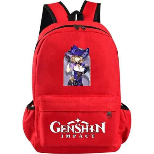 Game Genshin Impact Venti Paimon Klee Keqing Backpack High Capacity Fashion Student Schoolbag Knapsack Cosplay Travel bag Gift