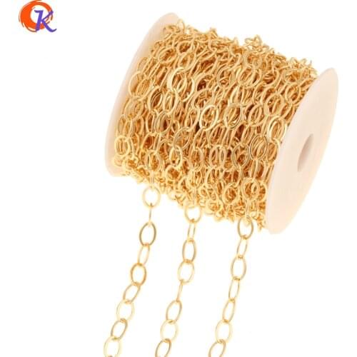 Cordial Design 5M/Lot Genuine Gold Plating/Jewelry Accessories/Flat Oval Chain/Earring Findings/Hand Made/DIY Necklace Making