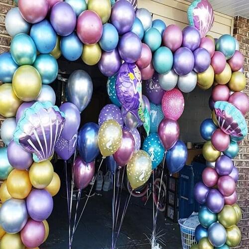 Metallic Latex Balloons 20pcs 5inch Chrome Metal Ballon Wedding Birthday party baloon Christmas party Decor Helium air Globos