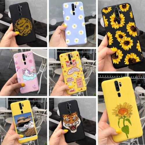 Silicon Case For OPPO A31 A9 A5 2020 Cover Soft TPU Slim Phone Cover For Oppo A 31 A 9 A 5 2020 OppoA31 6.5" Sunflower Coque Bag