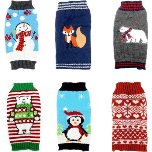 Pet Dog Sweater Pullover Winter Warm Clothes For Small Dogs Chihuahua Shih Tzu Pug Outfits Puppy Coat Jacket Dogs Pets Clothing