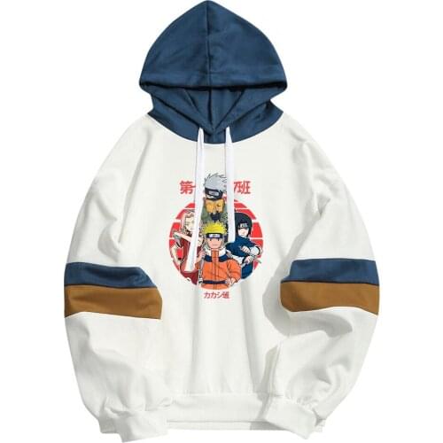 Anime Streetwear Team 7 Uchiha Sasuke Hatake Kakashi Sakura Men Women Hoodies Sweatshirt Fleece Streetwear Dropship Clothing