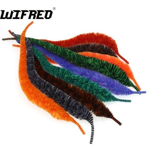 Wifreo 10PCS Bicolor Magnum Dragon Tail Wiggle Tails Pike Saltwater Streamer Steel Head Fly Tying Material Double Color Size L