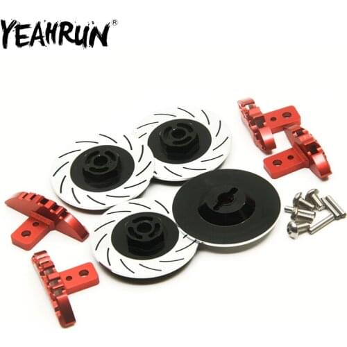 YEAHRUN Aluminum Alloy Brake Disc Simulate Brake Drive Hub Kit for 1/10 Sakura D4 D3 RC Crawler Racer Car Parts