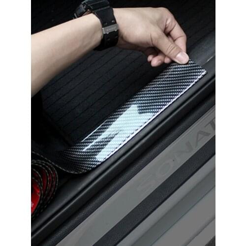 Car Door Entry Guards Scratch Cover Protector Paint Guard Carbon Fiber Rubber Auto Bumper Door Guard Scratch Protection Strips