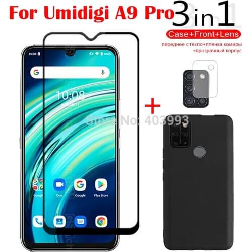 3 in 1 Camera Glass For UMIDIGI A9 Pro 32/48MP 6.3 Glass Tempered Lens Screen Protector For UMIDIGI A9 Pro Glass