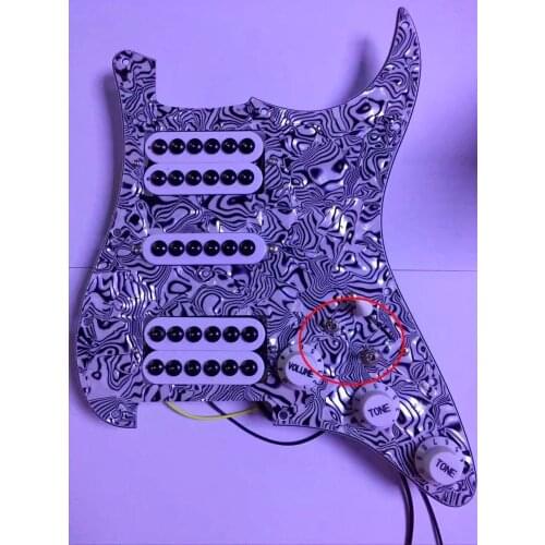 1Set HSH Loaded Prewired Pickguard Humbucker for Strat Guitar Replaceme