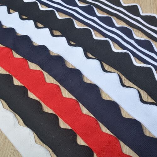 1pc Striped cotton rib knit fabric DIY wave shaped collar cuffs hem bottom collar thread mouth fabric garment accessories