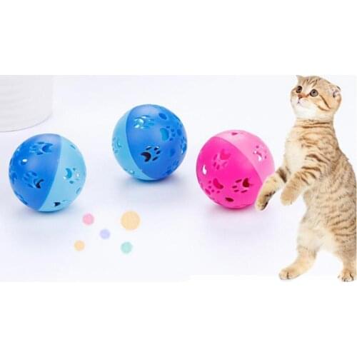 10Pcs Hollow Ball Cat Kitten Interactive Scratch Teaser Playing Toy Pet Bell cat accessories gatos accesorios jouet chat
