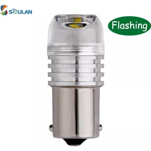 2pcs Auto 3W 5630 3SMD Super Bright 1156 ba15s 1157 BAY15D Strobe Flashing Motorcycle LED For Car Led Bulbs 6000K Red White 12V