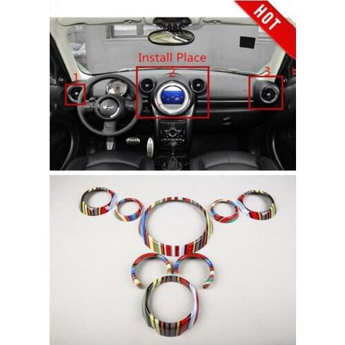 Brand New ABS Plastic UV Protected Interior Kits Mini Checker Style Color For mini cooper Countryman R60/1 (8 Pcs/Set)