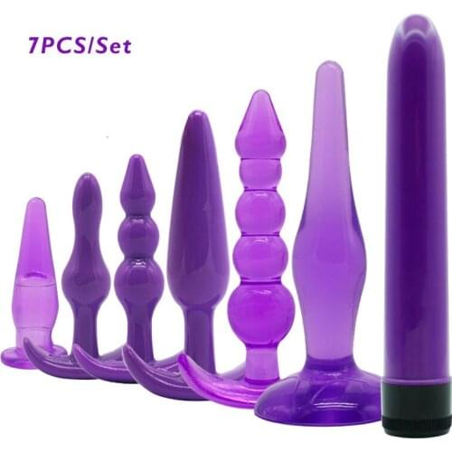 Sex Toys Anal Trainer for Couples Sex Shop Unisex Sex Stopper TPE Butt Plug Anal Plug Set Adult Toys 18 Plus for Men/Women