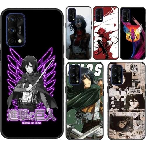 Attack On Titan Mikasa For Realme 8 7 6 Pro Q3 C11 C3 GT Neo Phone Cover For OnePlus 9 Pro 8 Pro 7T 8T Nord Case