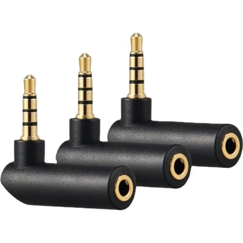 3.5 Mm 90 Degree Audio Adapter, 3.5 Mm Audio Adapter, 3.5 Mm Right Angle Adapter Headphone Adapter, Female To Male AUX Adapter-3